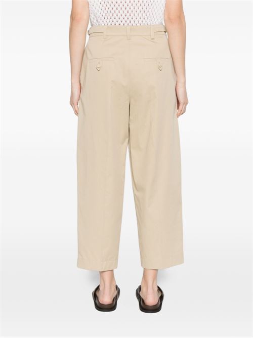 Pantalone donna Marella Sport sabbia con pence crop MARELLA Sport | OTTONE002